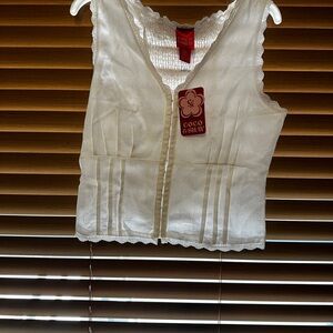 Coco & Shay Cream Sleeveless Top